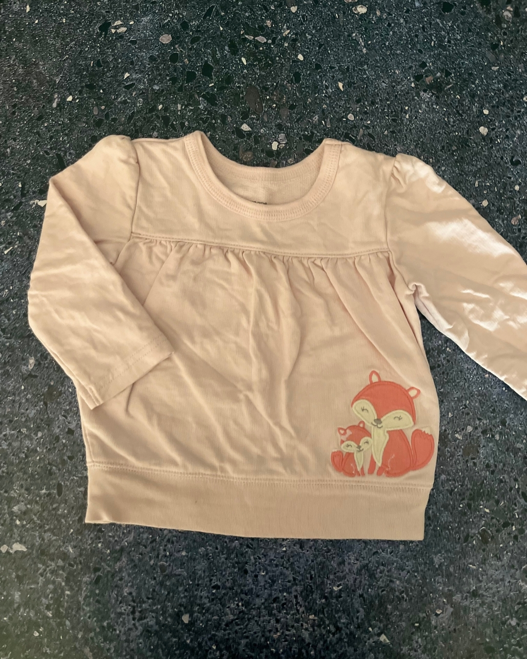 Carters pink fox sweater 12M