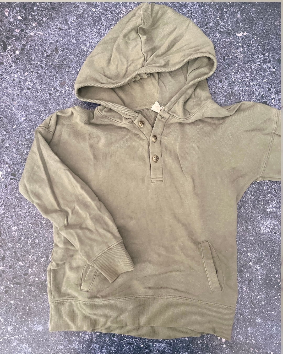 Cotton On green hooded sweatshirt 5Y