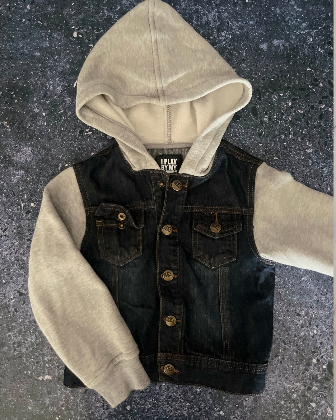 Woolworths denim and grey jacket 7/8Y
