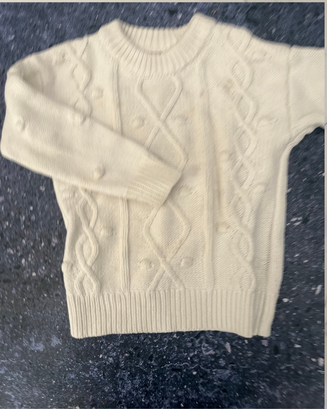Cotton On white cable knit jersey 4Y