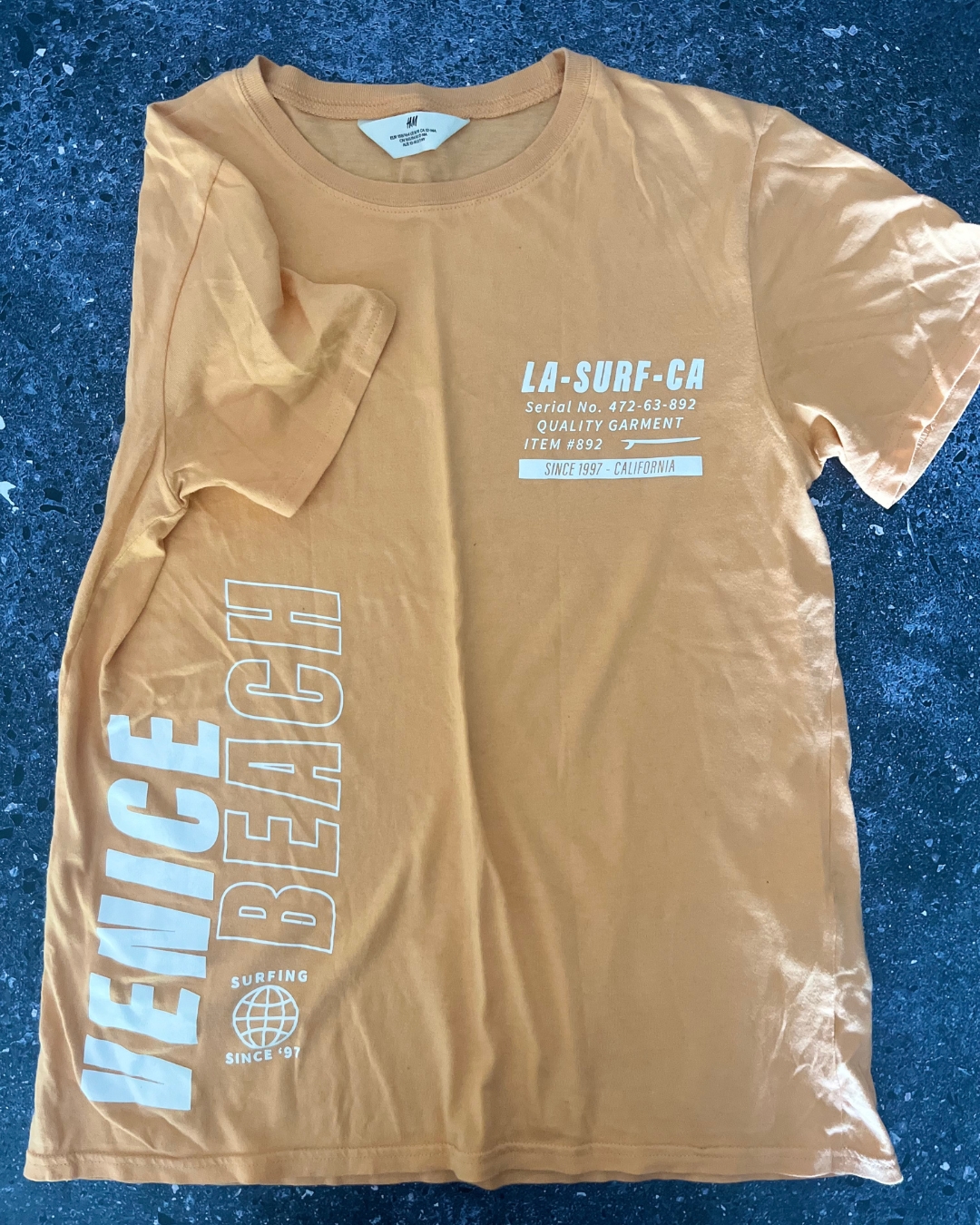 H&M orange LA Surf T-shirt 12/14Y