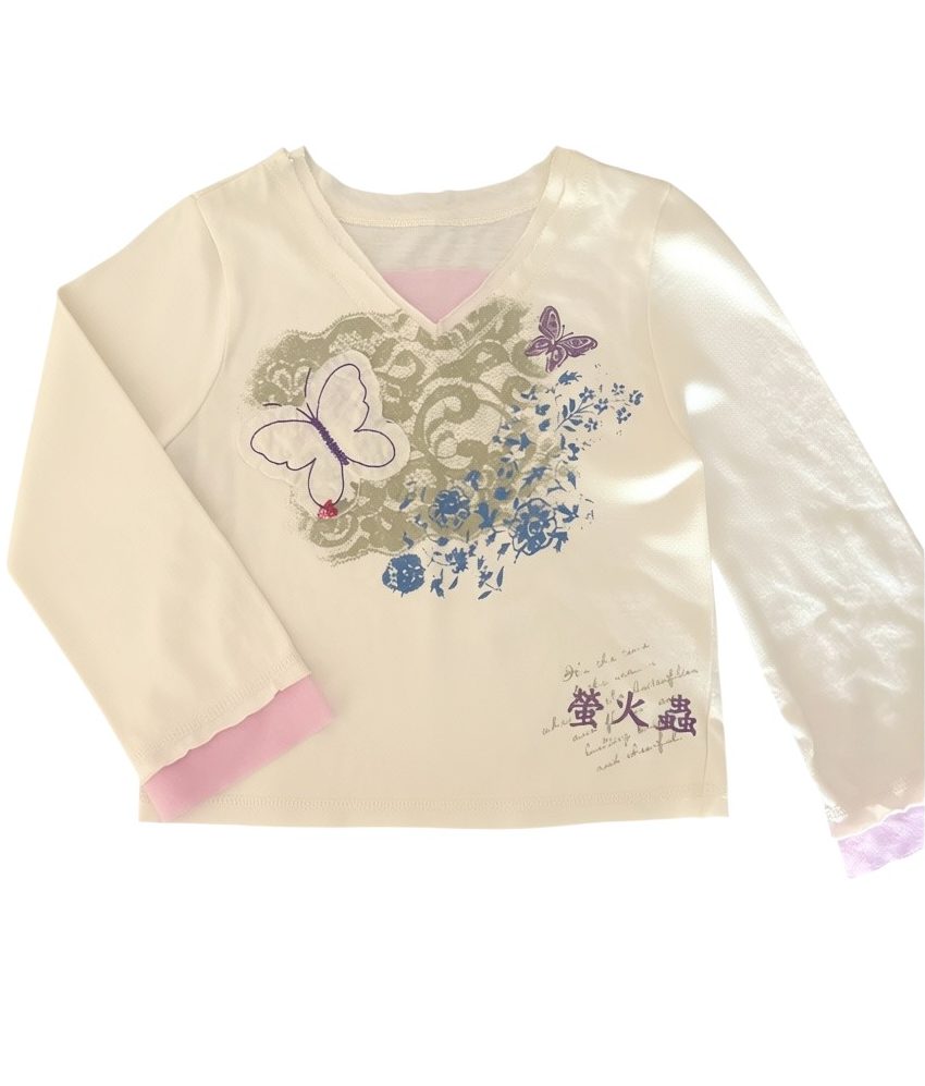 *NEW* Woolworths beige butterfly long sleeve T-shirt 18/24M