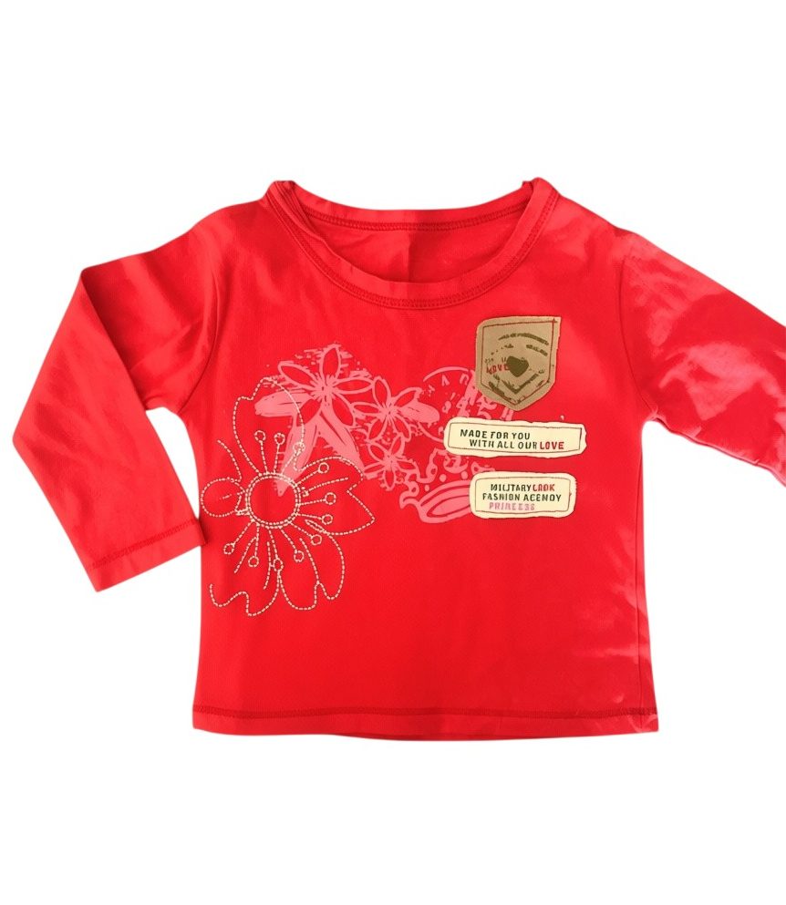 *NEW* Woolworths red floral long sleeve T-shirt 12/18M