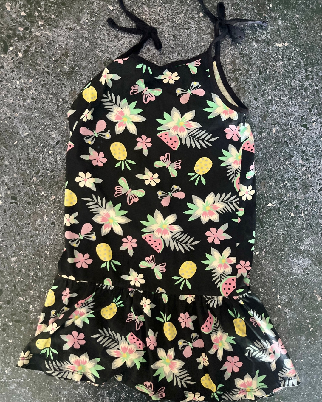 Woolworths blue floral dress 9Y