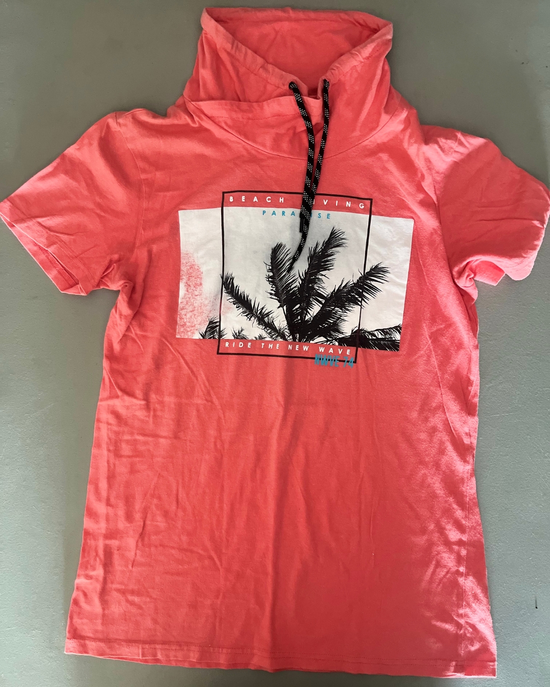 New Wave pink Beach Living hooded T-shirt 14/15Y