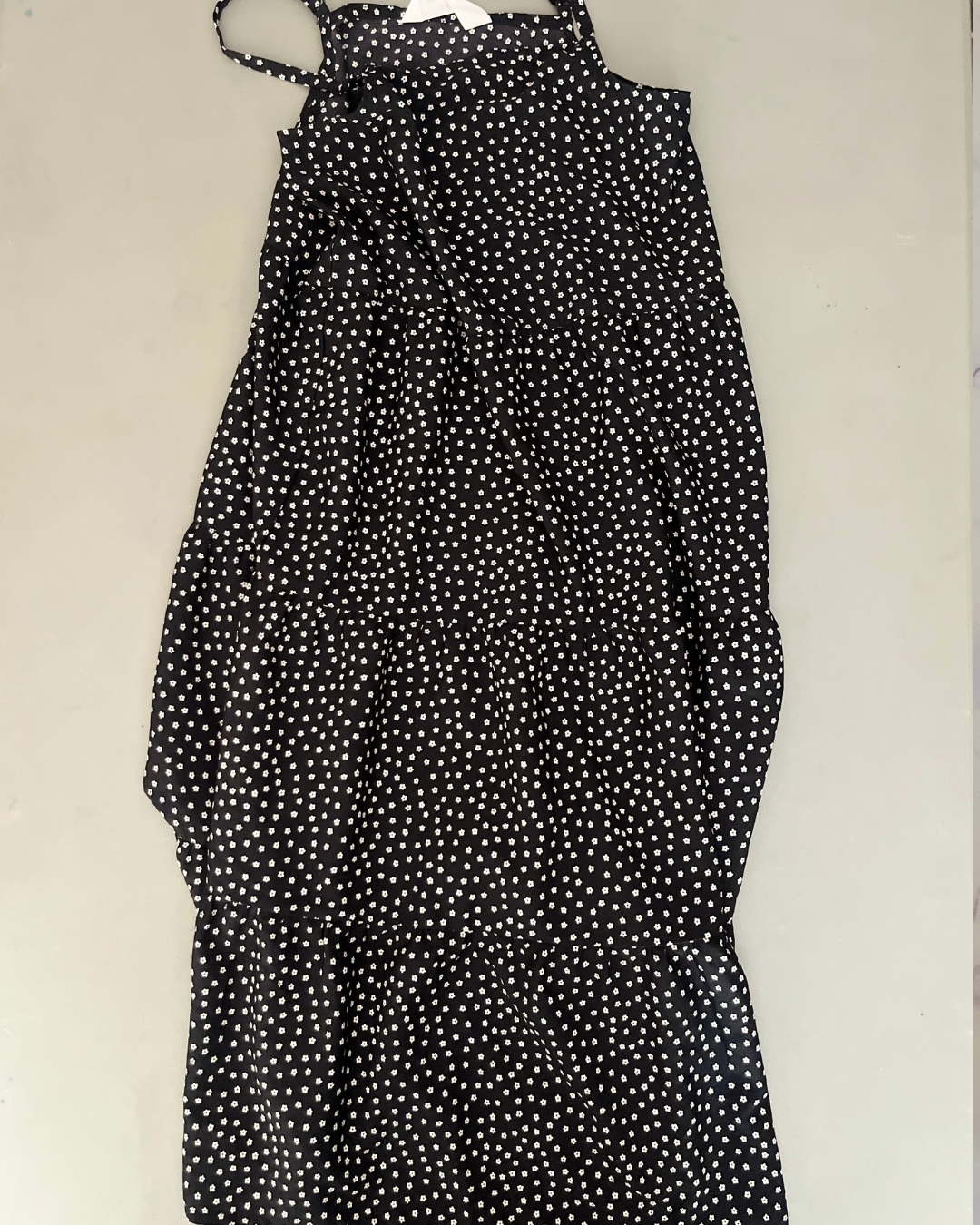 H&M black floral dress 11/12Y