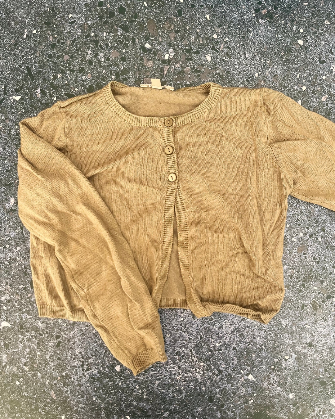 Grain de lle brown cardigan 4Y