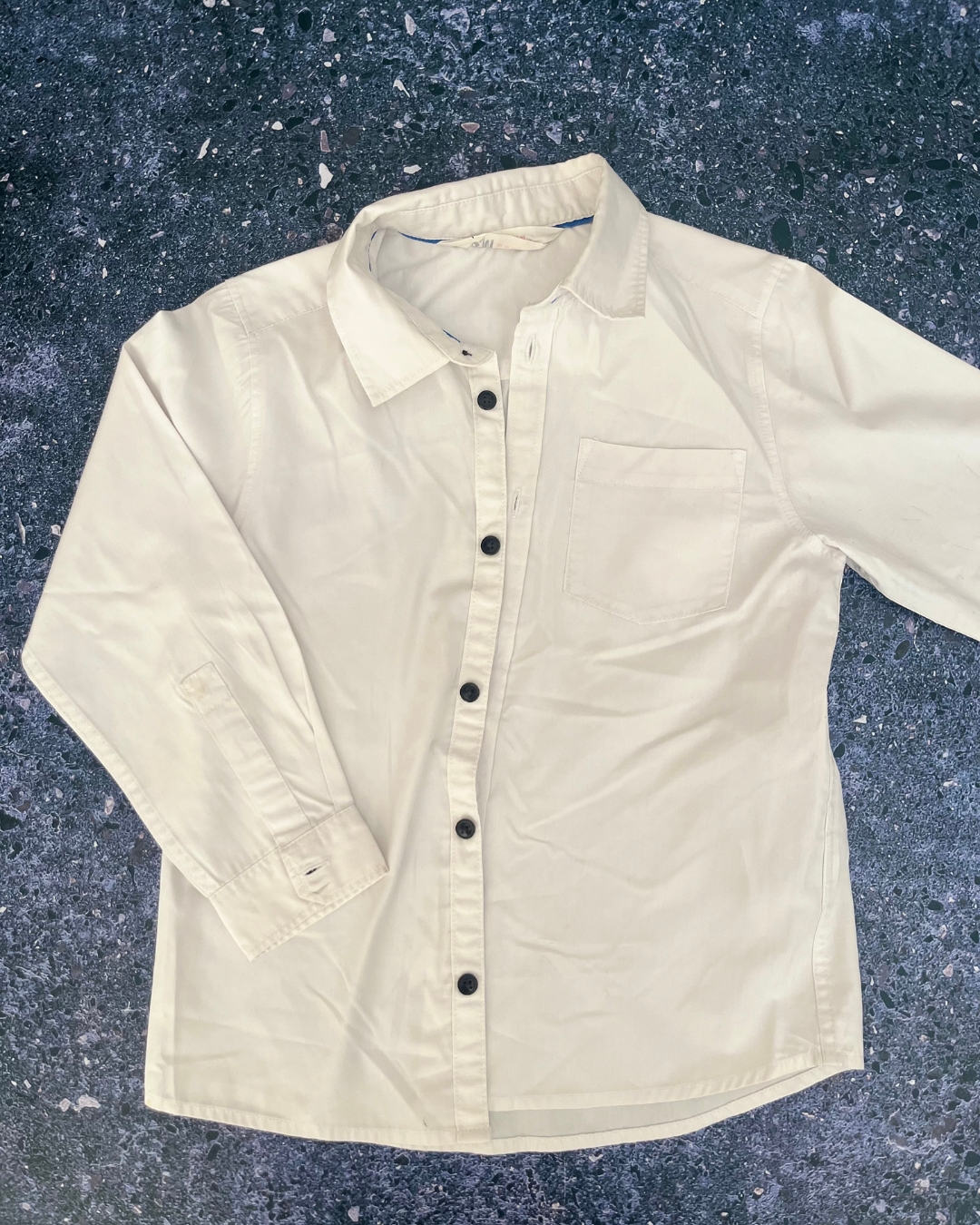 H&M white collared shirt 5/6Y