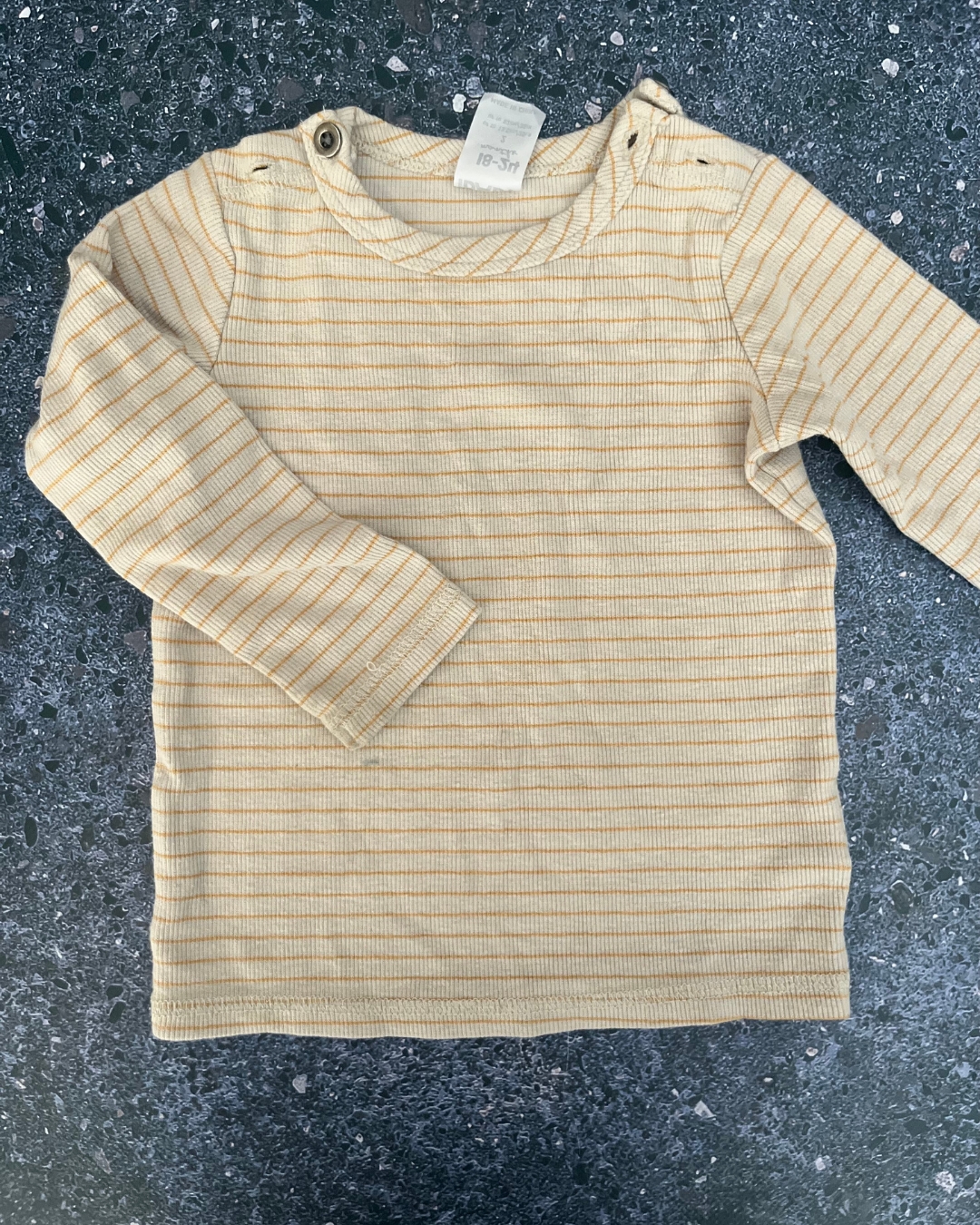 Cotton On brown striped long sleeve T-shirt 18/24M
