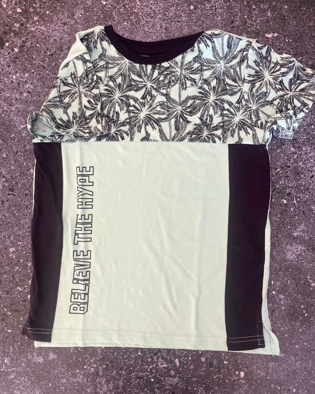 NBD green palm trees T-shirt 9/10Y