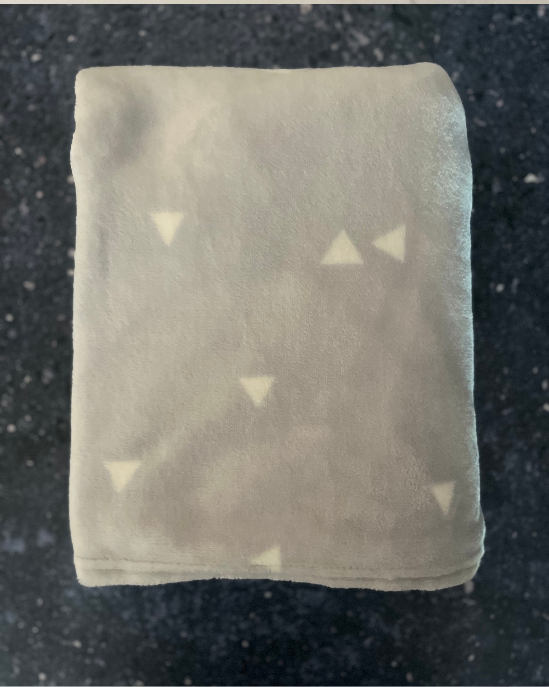 Woolworths grey fleece triangles blanket