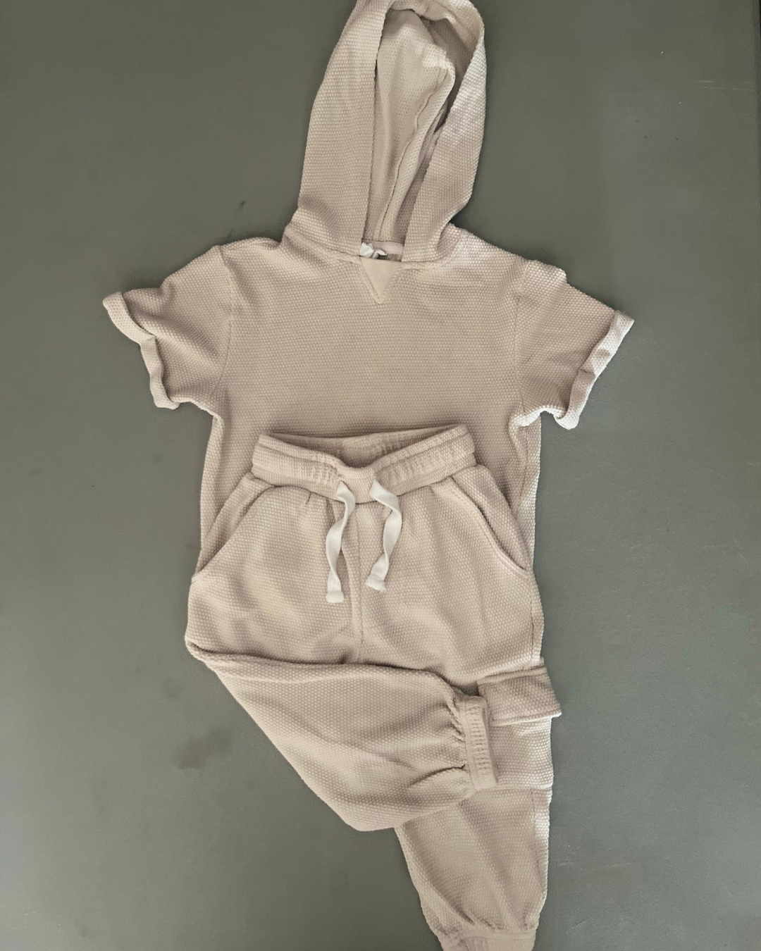 Cotton On brown waffle weave tracksuit set 2Y