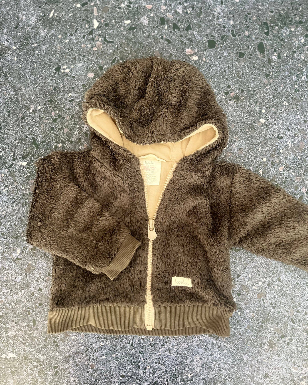 Koeka grey fleece hoodie Newborn