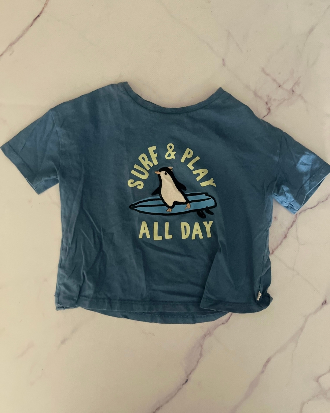 Woolworths blue Surf & Play All Day T-shirt 18/24M