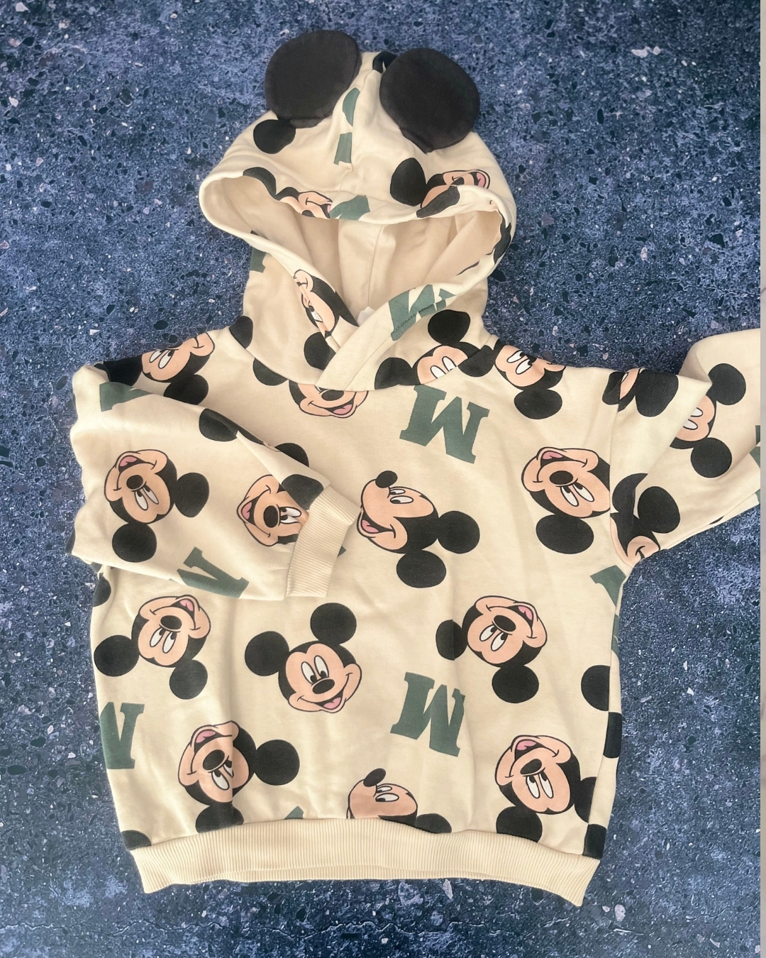 H&M brown Mickey Mouse hoodie 12/18M