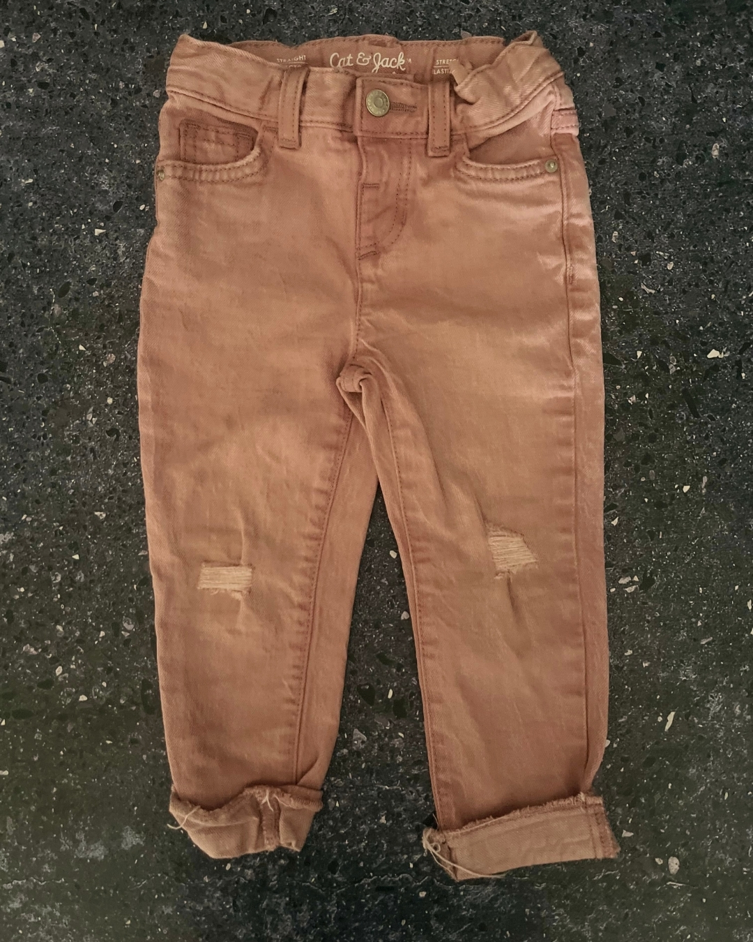 Cat & Jack pink ripped jeans 3Y