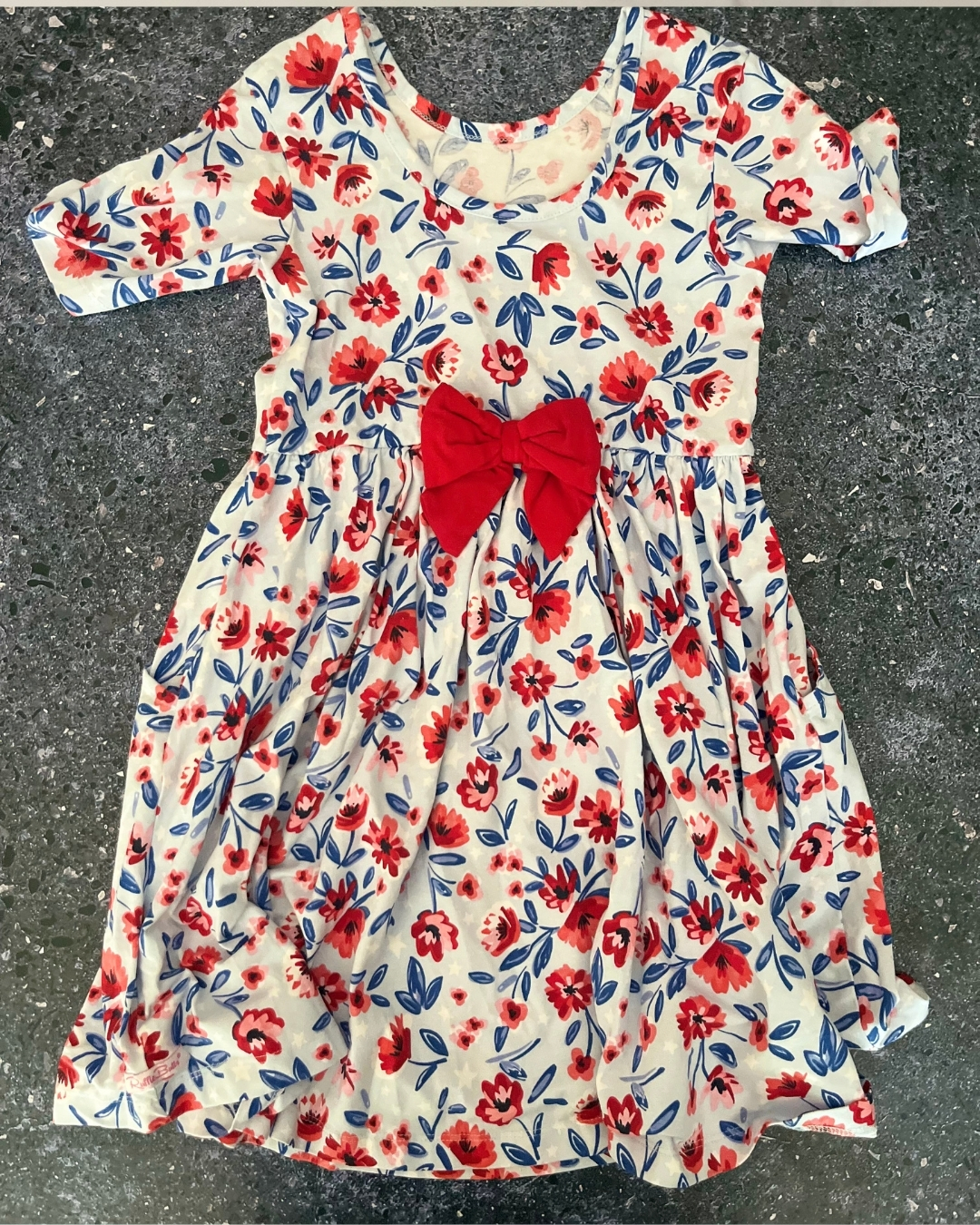 Ruffle Butts blue floral dress 7Y