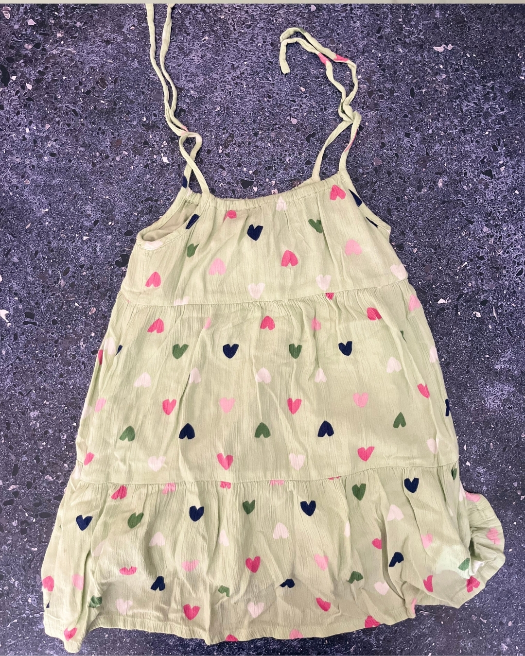 Woolworths green hearts dress 3Y