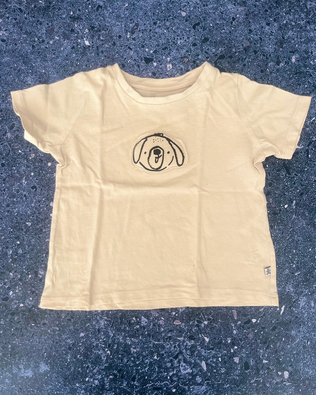 Woolworths beige puppy T-shirt 18/24M