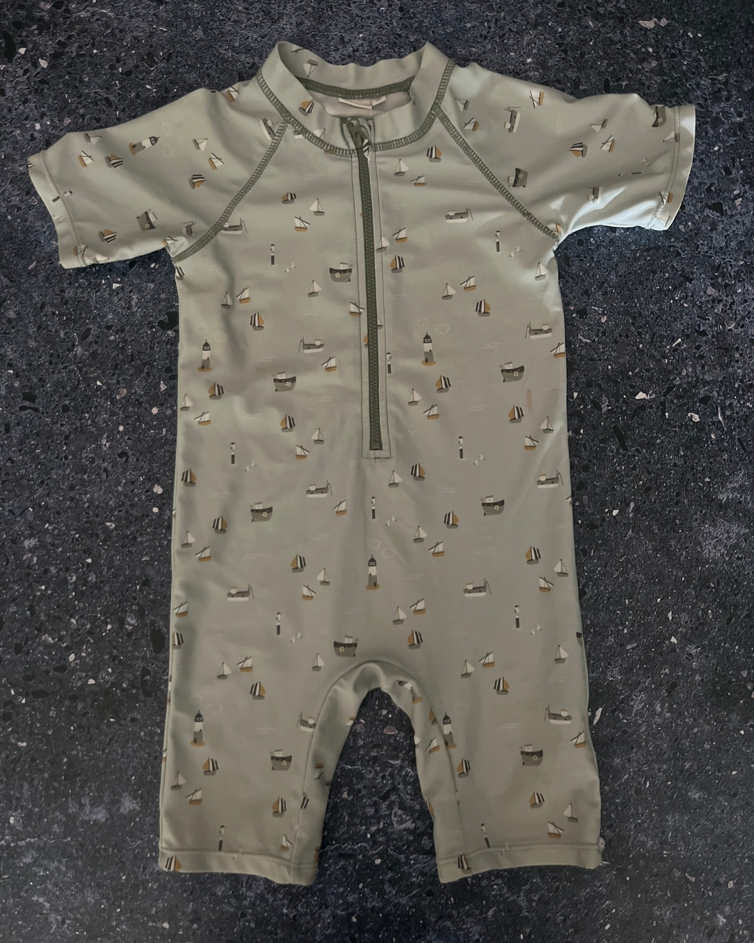 Little Dutch green ships swimming costume 18/24M