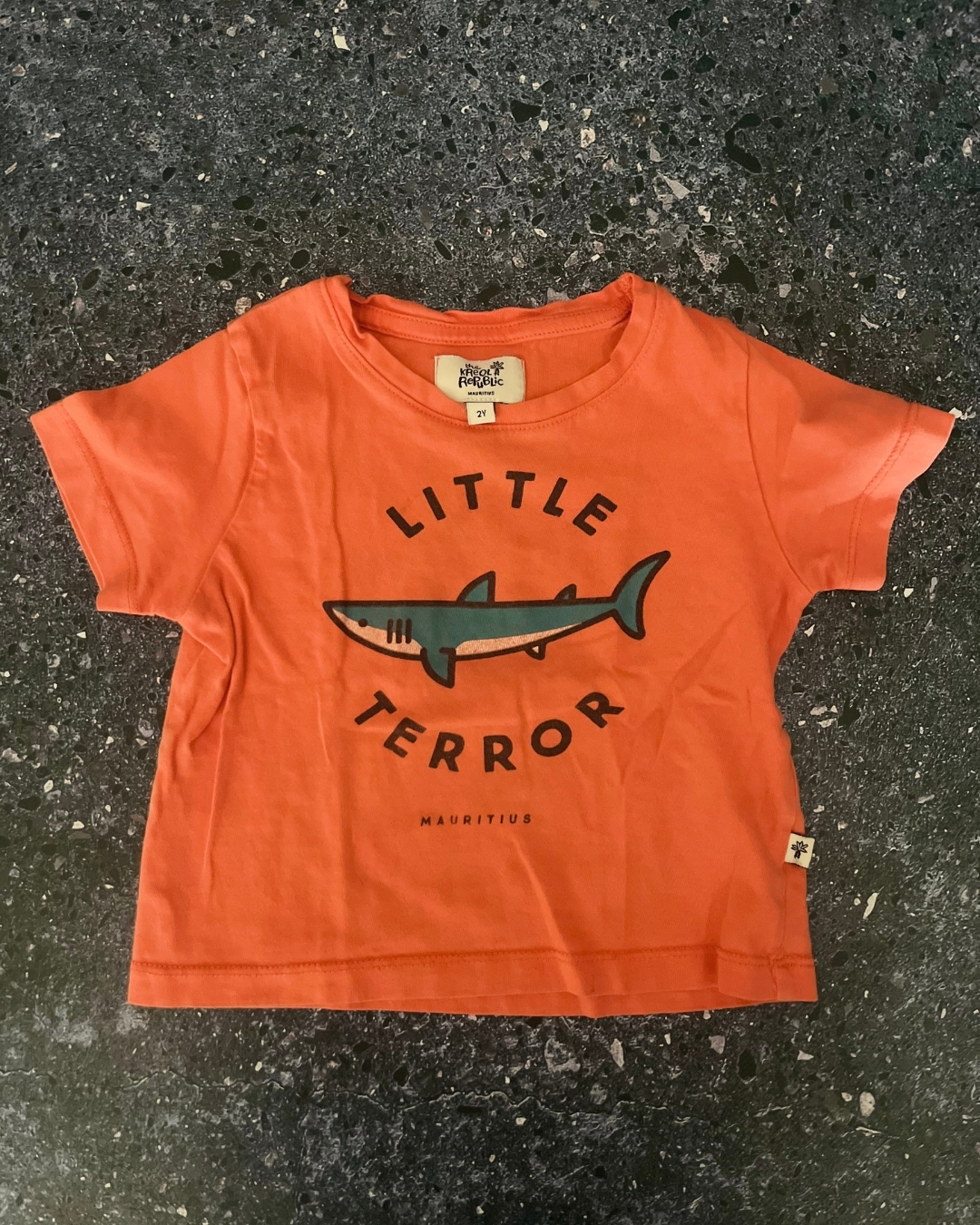 Kreol Republic orange Little Terror T-shirt 2Y
