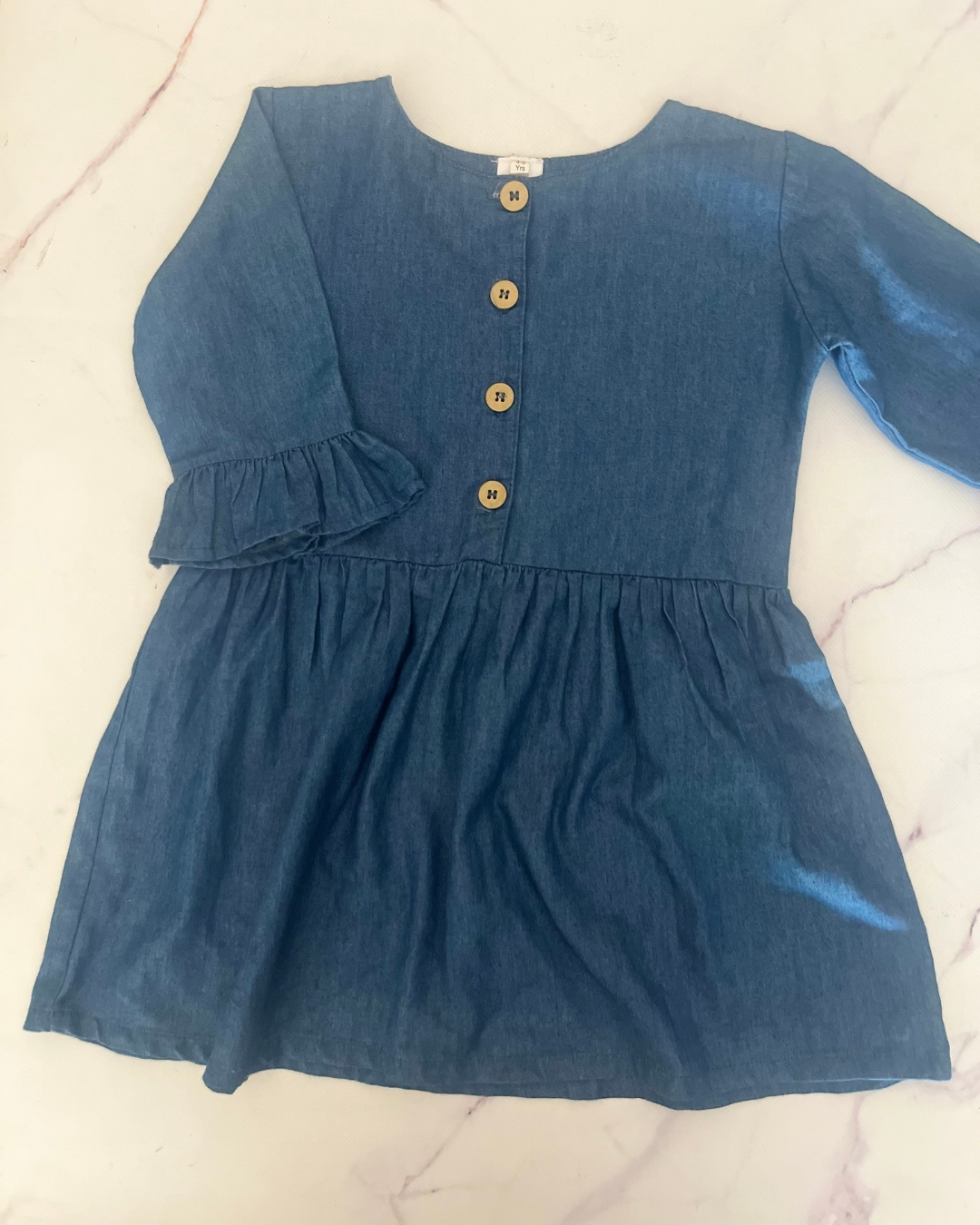 Kapas blue denim dress 4/5Y