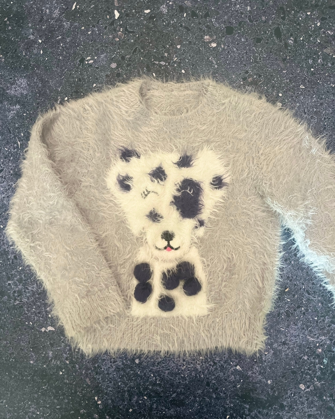 Woolworths grey puppy sweater 5/6Y