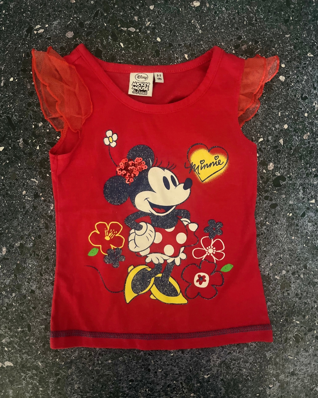 Mickey Mouse red top 2/3Y