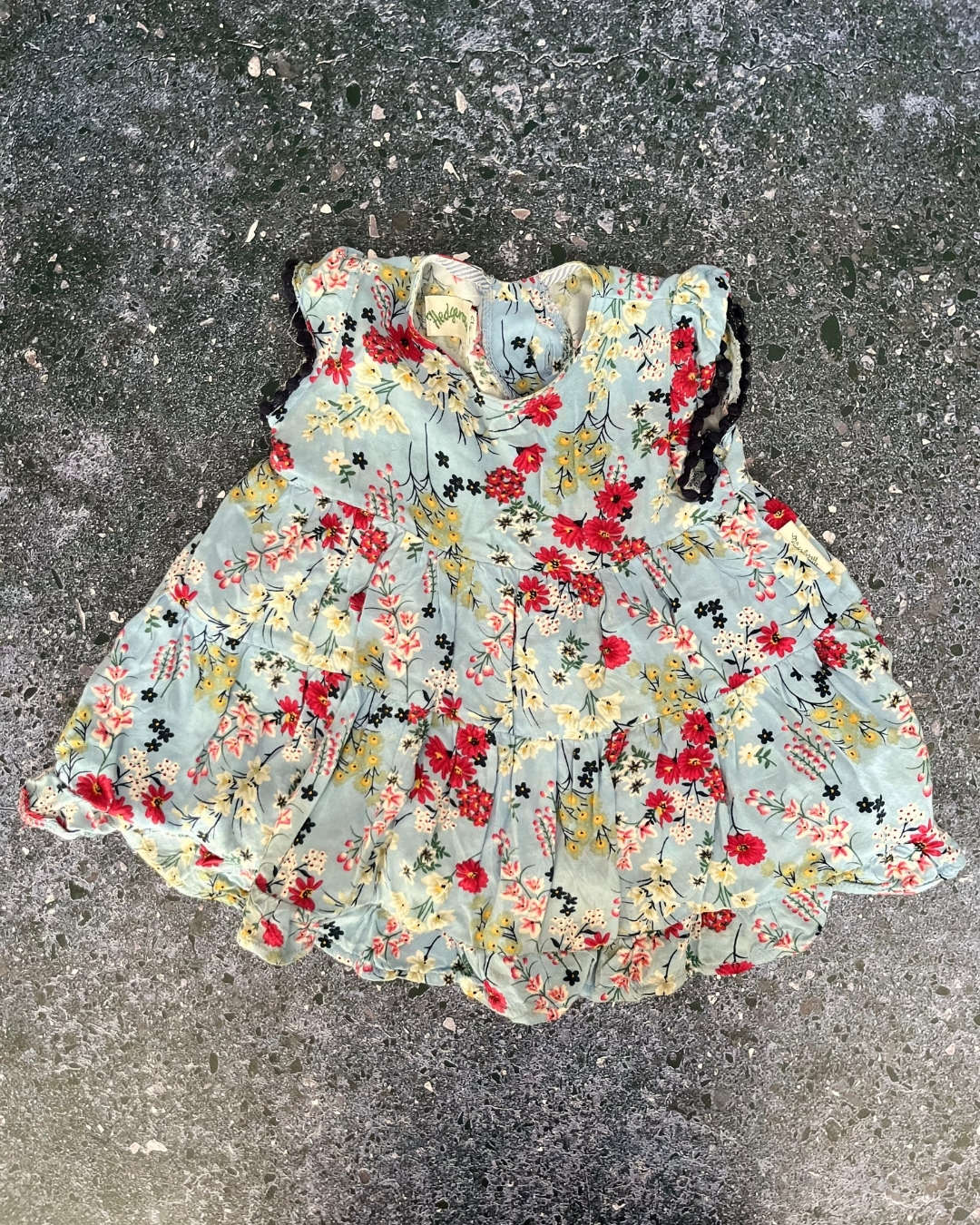 Hedgerow blue floral dress 6/12M