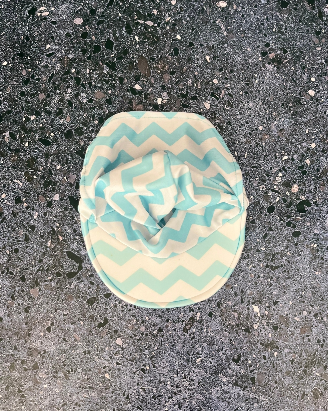 Woolworths blue and white striped swimming hat 6/12M