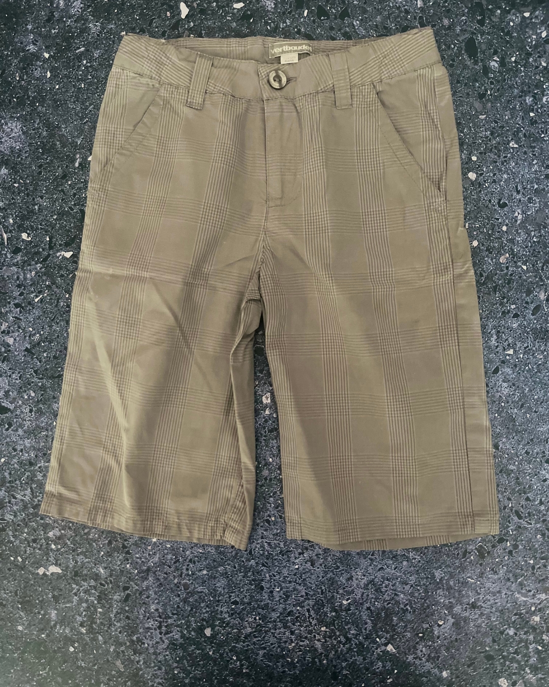Vertbaudet grey checked shorts 4Y