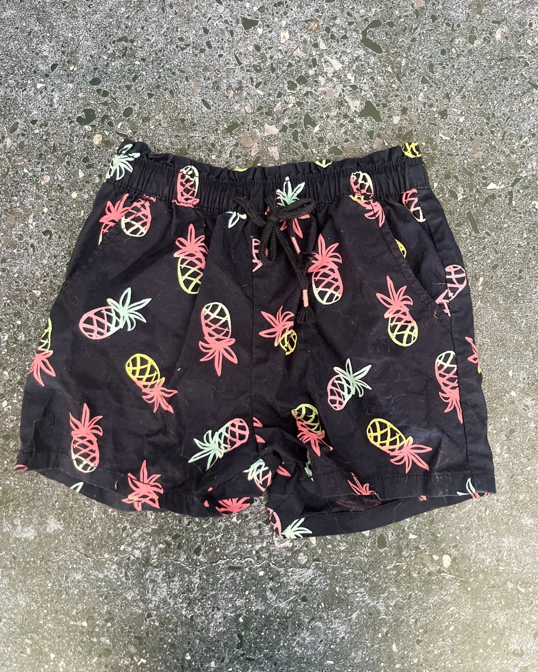 Woolworths blue pineapple shorts 9Y