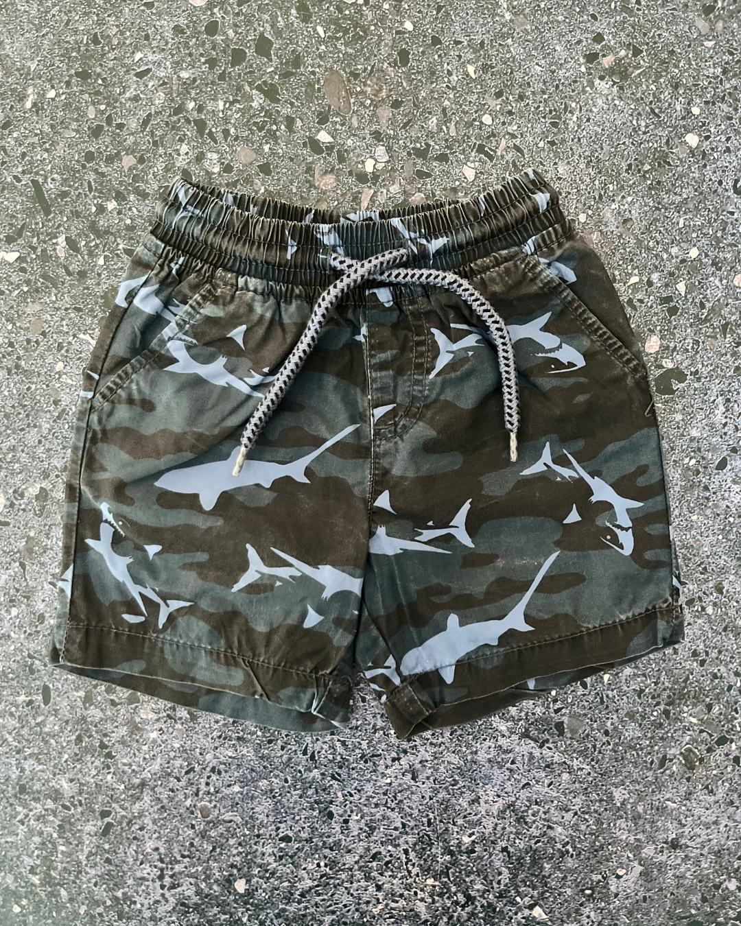 Woolworths blue sharks shorts 2Y