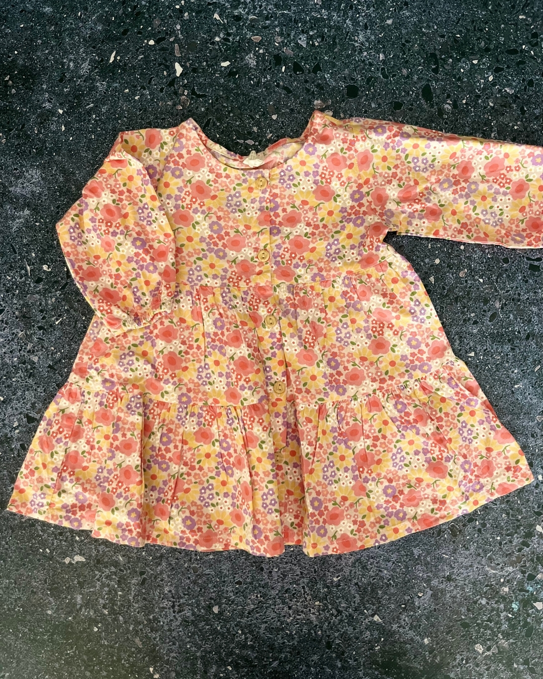 H&M pink floral dress 4/6M