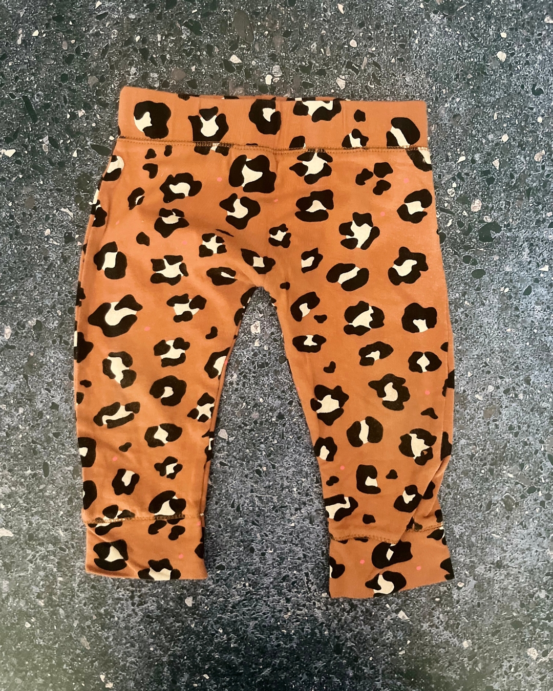 Cotton On brown leopard print pants 6/12M