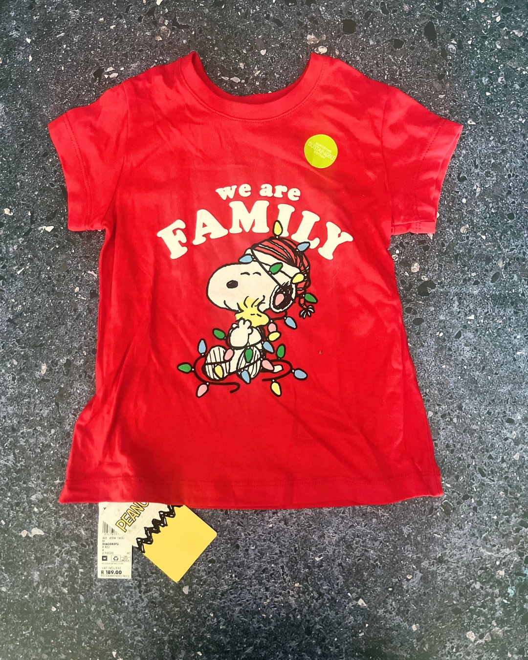 *NEW* Woolworths red Peanuts T-shirt T-shirt 4Y