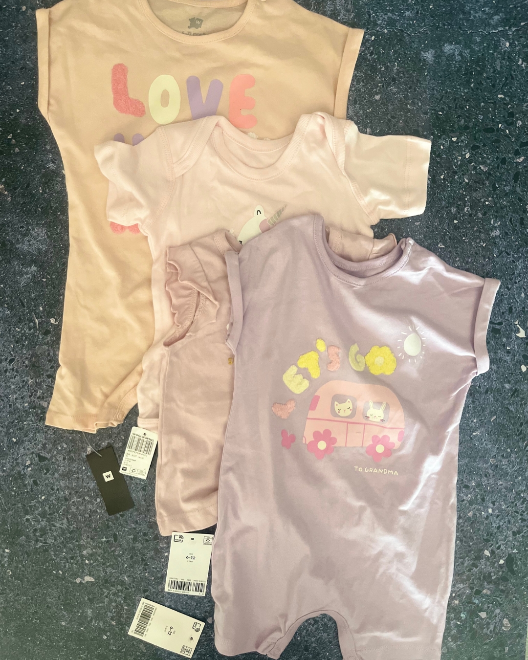 *NEW* Woolworths set of 4 6/12M