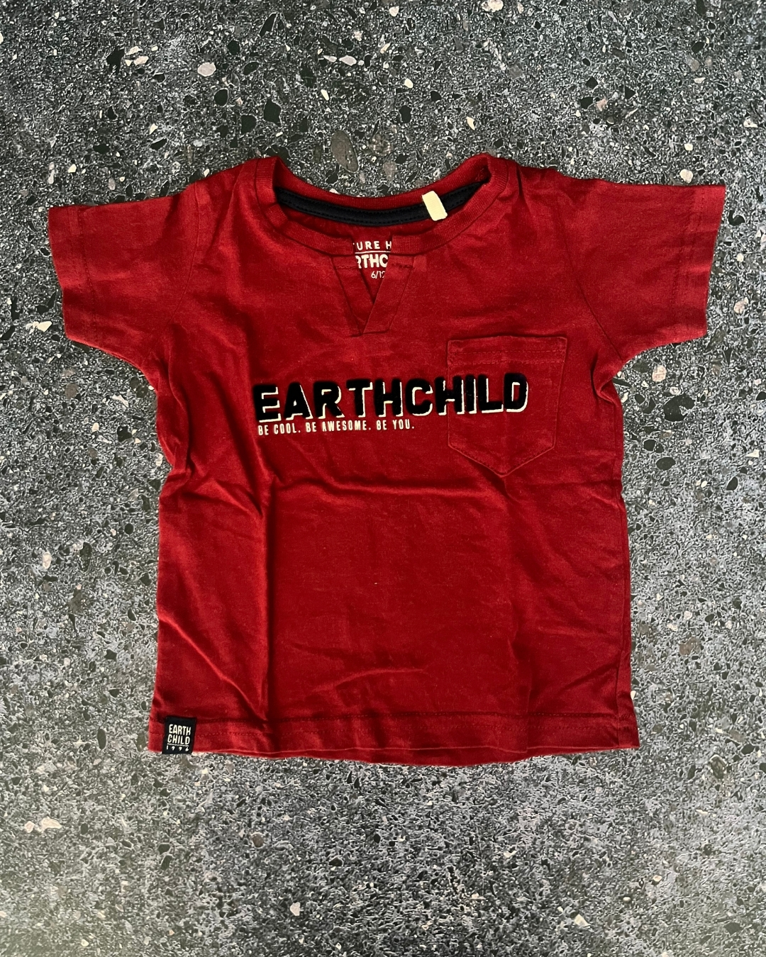 Earth Child burgundy T-shirt 6/12M