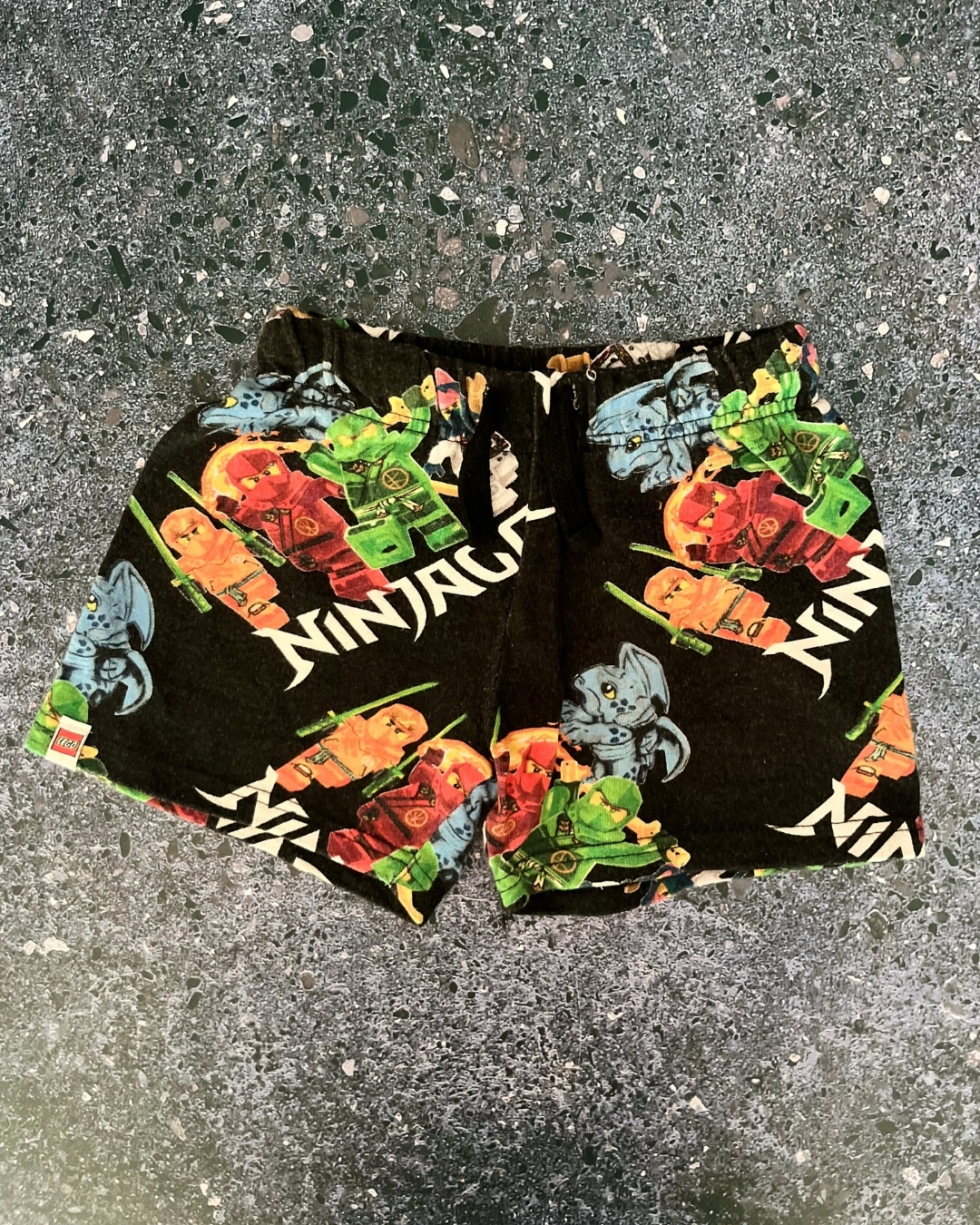 H&M black NInjago shorts 3/4Y