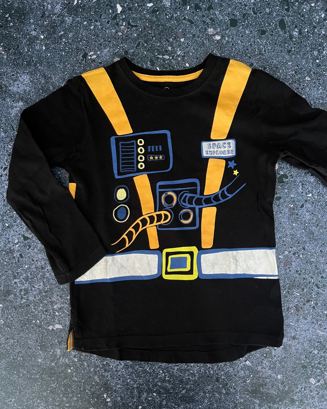 Mothercare black Space Explorer long sleeve T-shirt 4/5Y