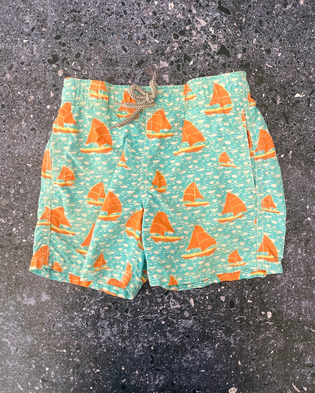 Vilebrequin blue sailing ships board shorts 6Y