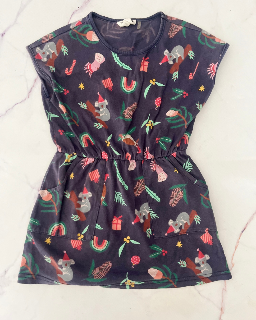 Cotton On blue koala dress 3Y