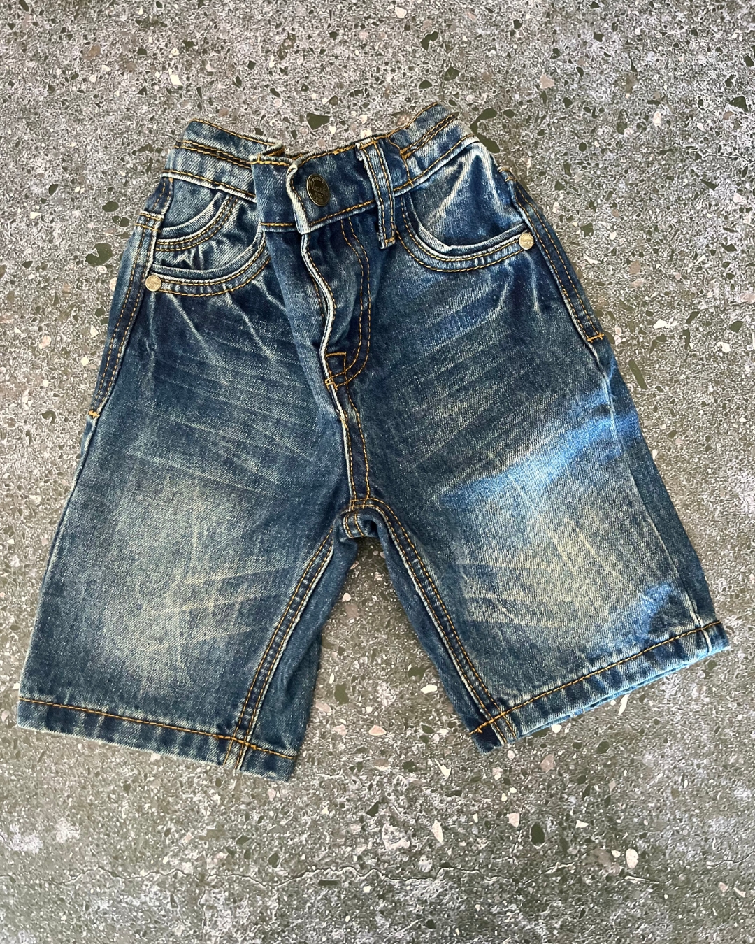 Earth Child blue denim shorts 3/4Y