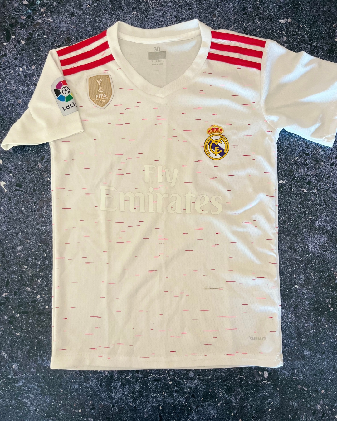 Adidas white Barcelona T-shirt 10/11Y