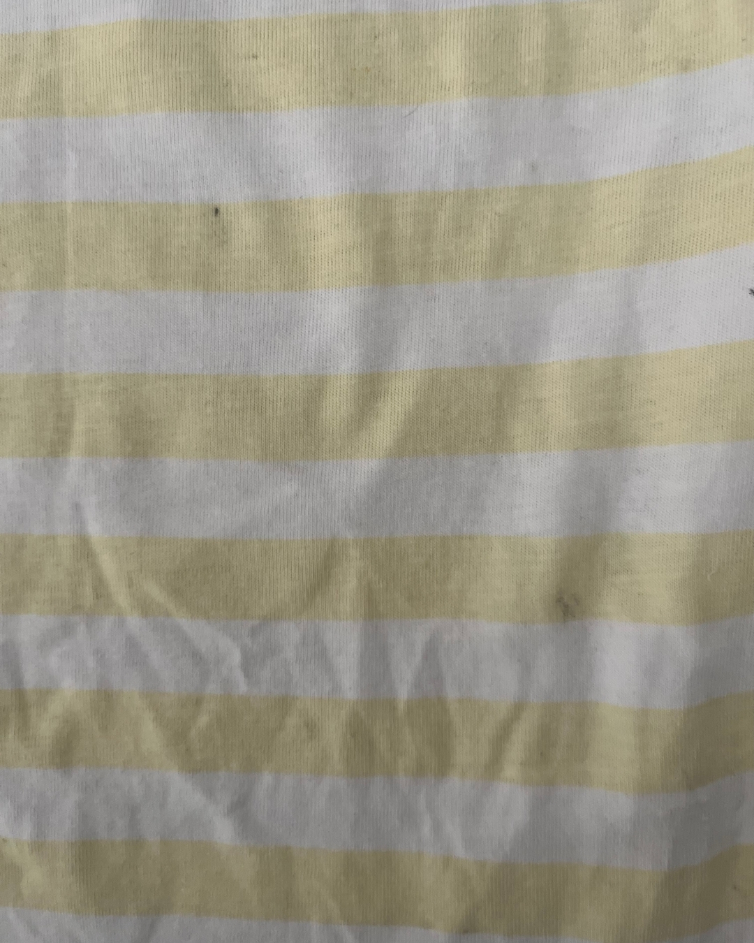 Mango yellow and white striped T-shirt 12/18M - Image 2