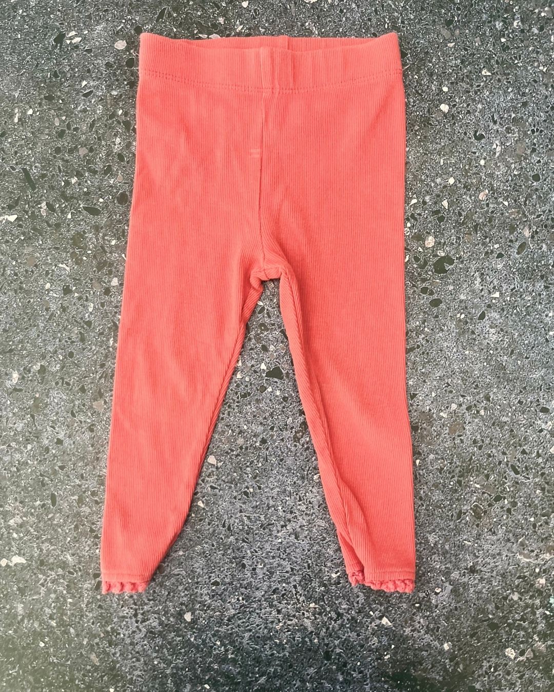 Keedo pink ribbed pants 12/18M