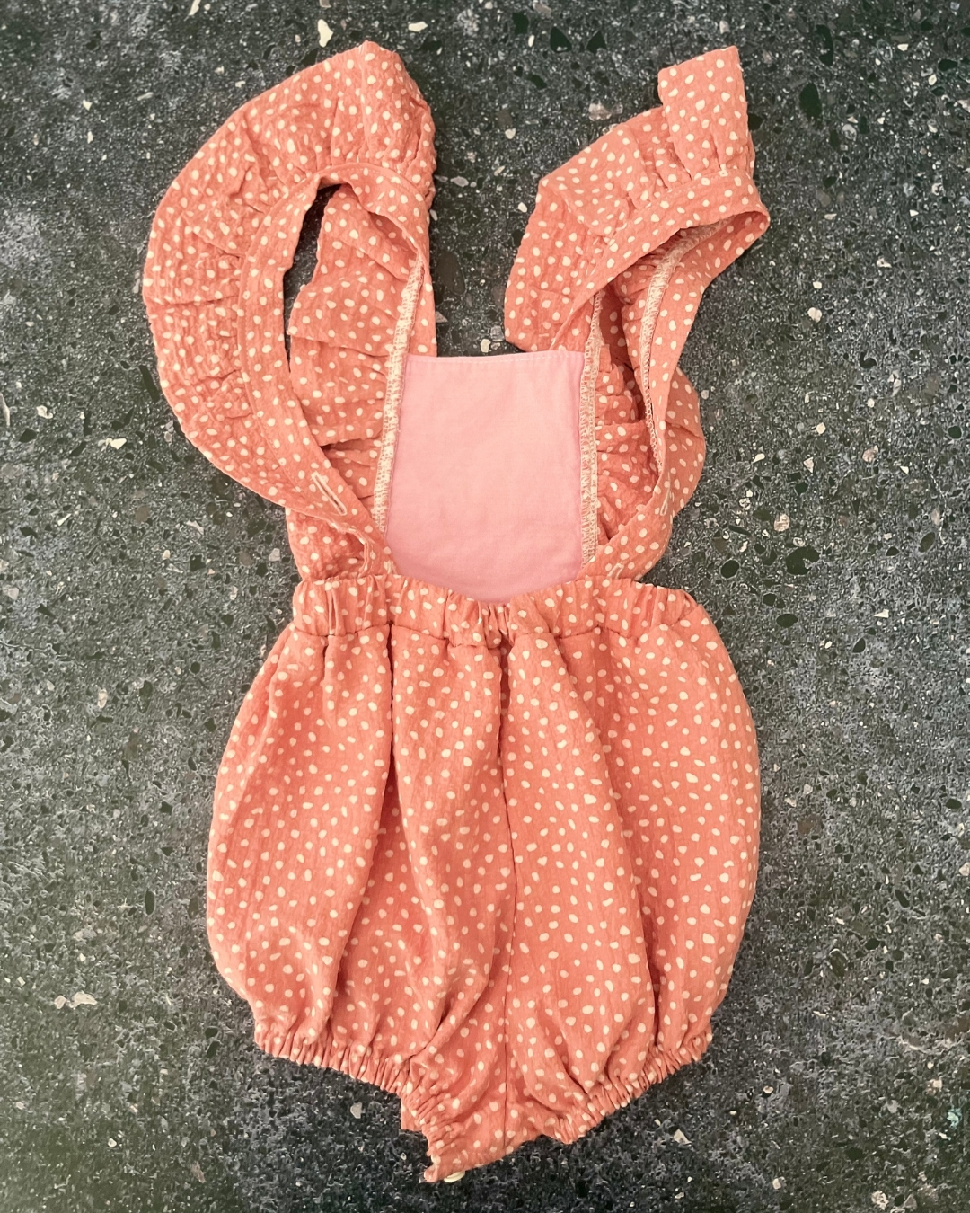 Matching Me pink polka dot baby grow 1/2Y