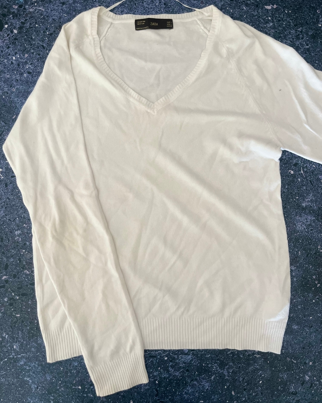 Zara white sweater Large