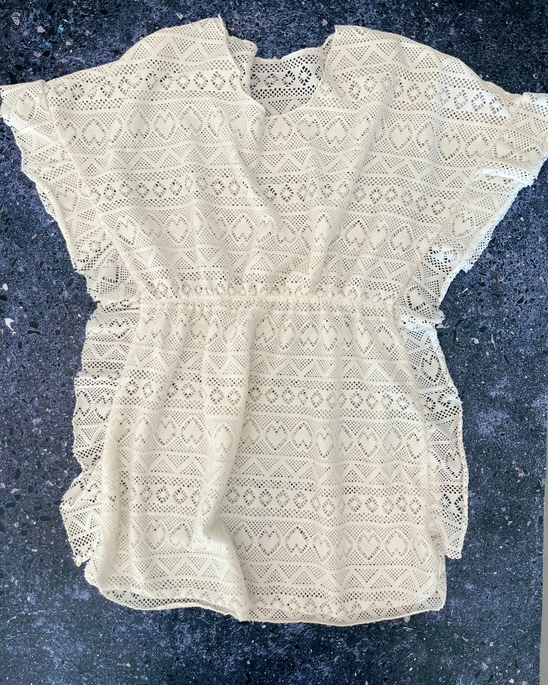 Shein white tonal over dress 10Y