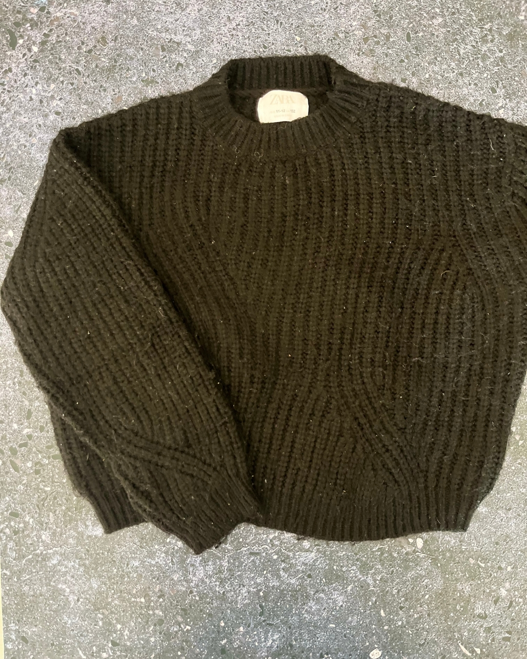 Zara black knitted sweater 11/12Y